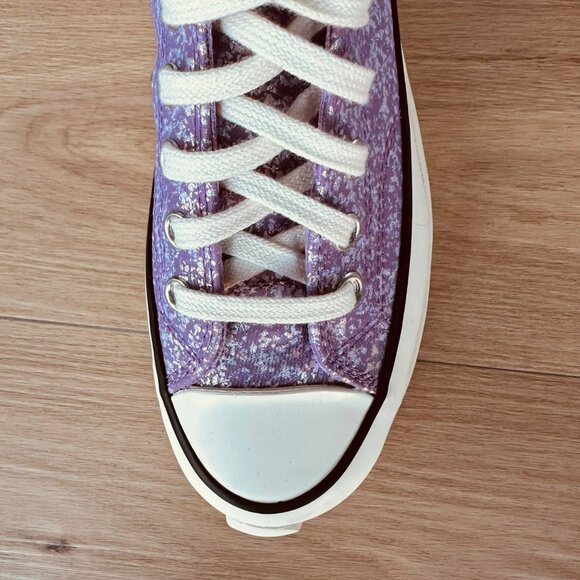 ⭐Converse Run Star Hike Hi Platform 6 Men's Shoes Sneaker Purple Glitter A10096C - Picture 9 of 10